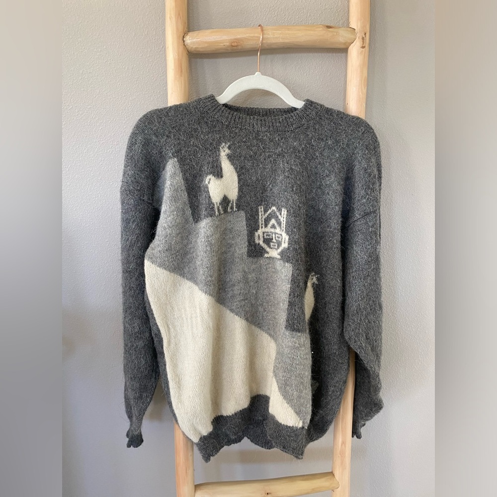 Vintage Wool Llama Sweater